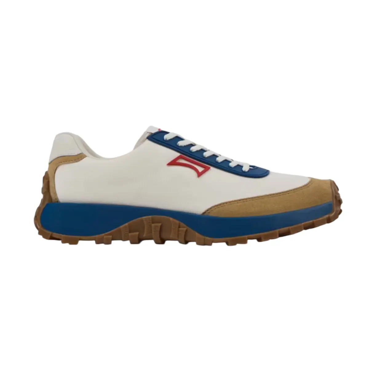 Sneakers in tessuto e pelle nabuk multicolore