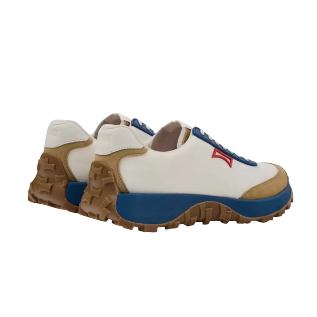 Sneakers in tessuto e pelle nabuk multicolore - immagine 3