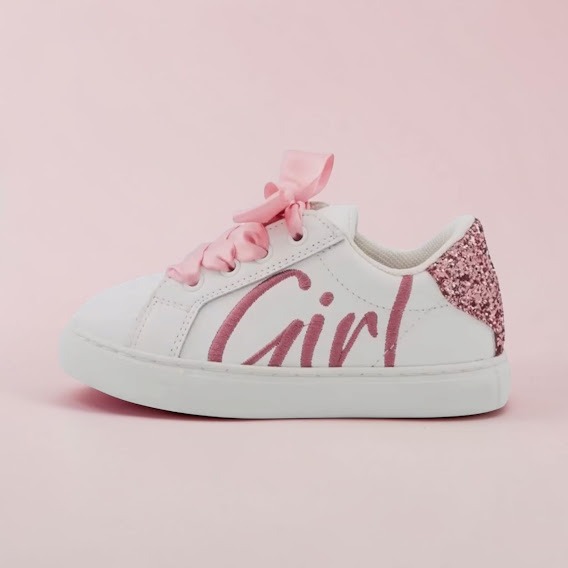 Sneakers in pelle bambina